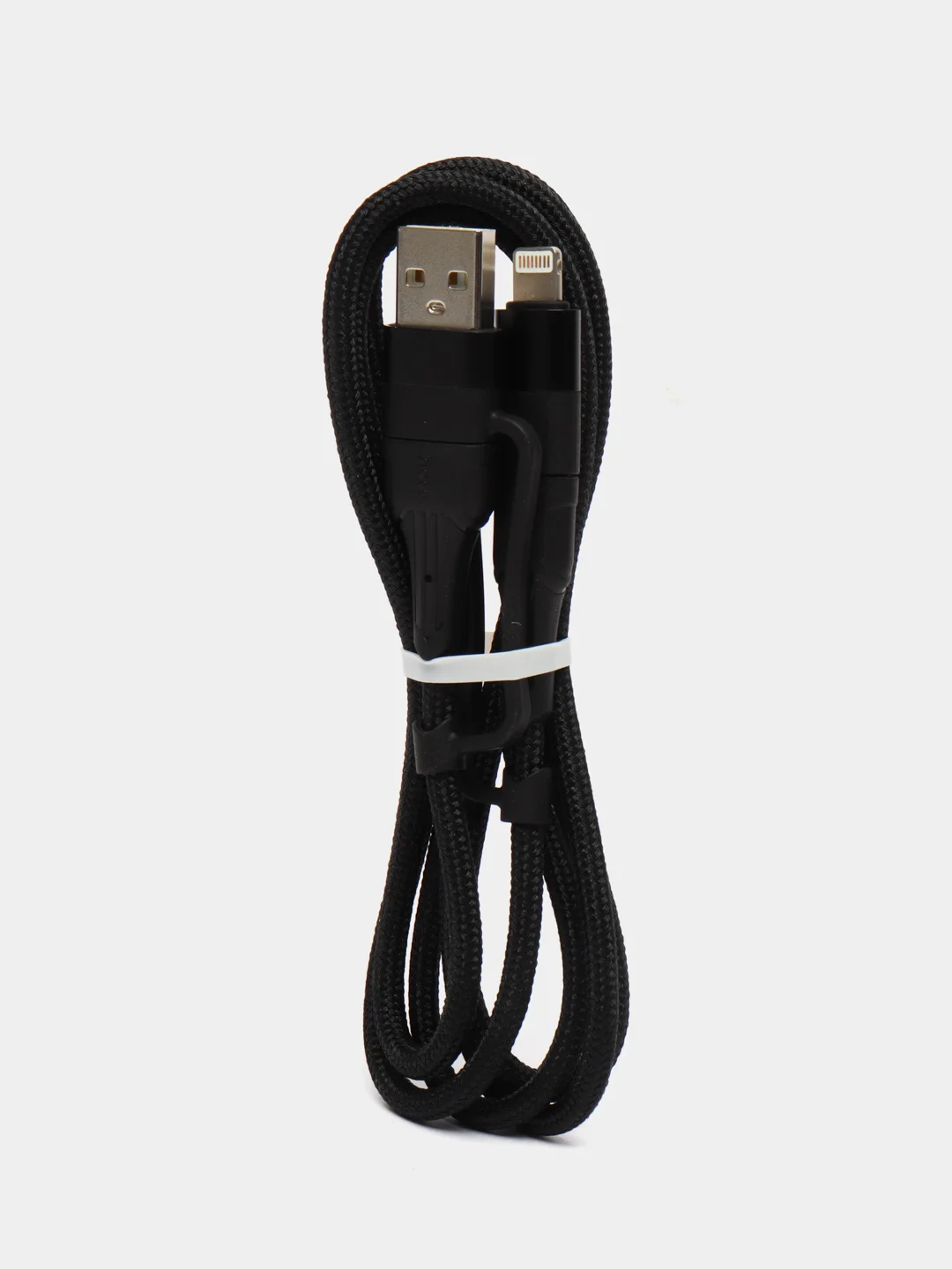 Кабель 4-в-1, USB - 8 pin, Type-C, USB HOCO U101, 1.2м, 3.0А, зарядка + передача данных