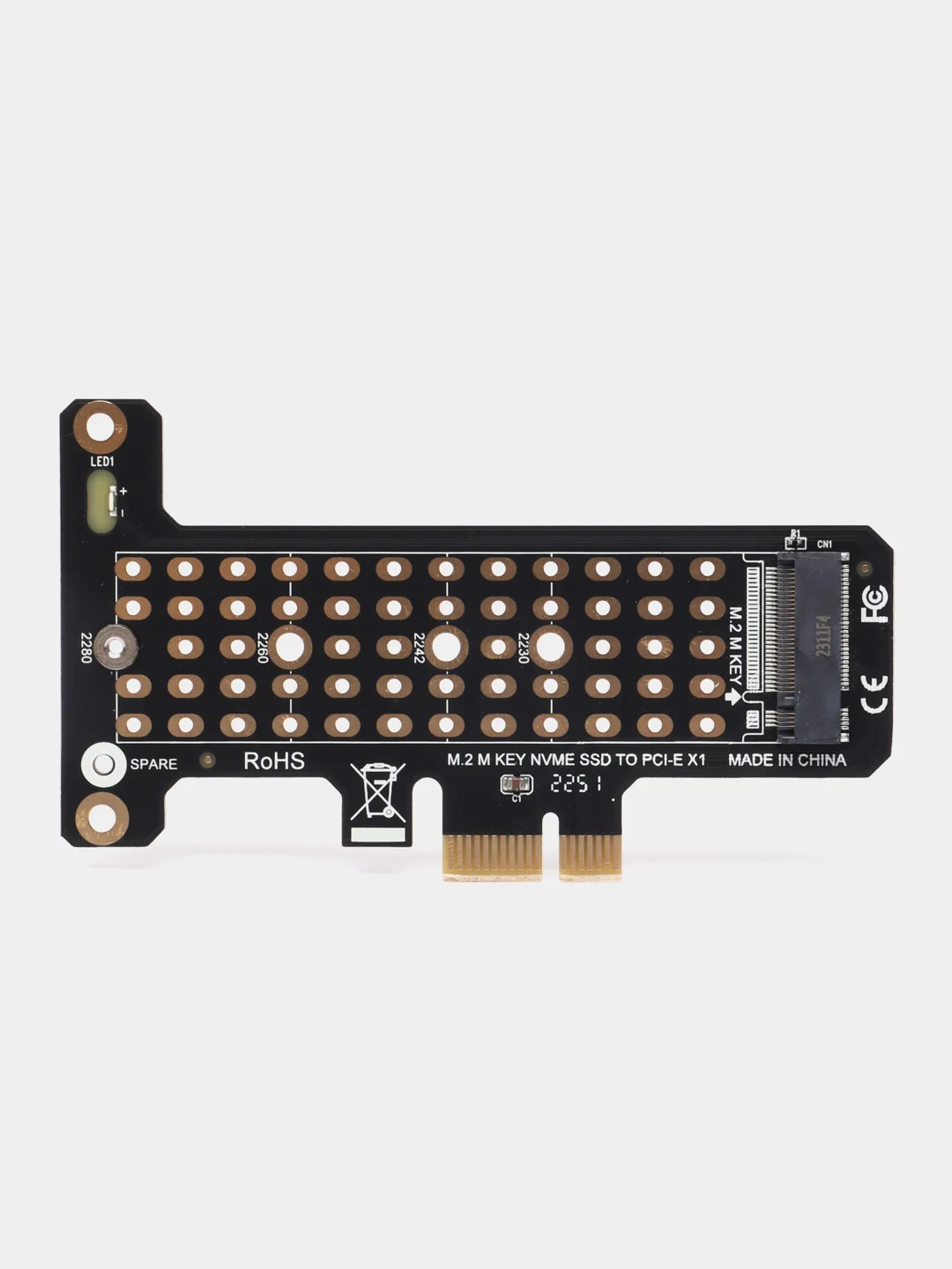 Адаптер переходник для установки SSD диска M.2 NVMe в слот PCI-E x 3.0 x4