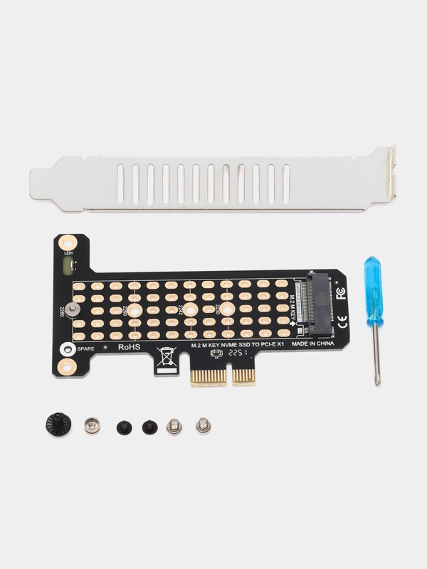 Адаптер переходник для установки SSD диска M.2 NVMe в слот PCI-E x 3.0 x4