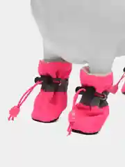 Розовый обувь для собак утепленная, с мехом