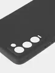 Черный силиконовый чехол BROSCORP для Tecno Camon 18, 18P матовый тонкий, бортик вокруг камер
