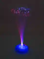 Синий оптоволоконный ночник фонтан светящихся брызг
