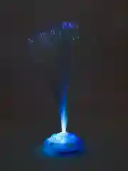 Синий оптоволоконный ночник фонтан светящихся брызг