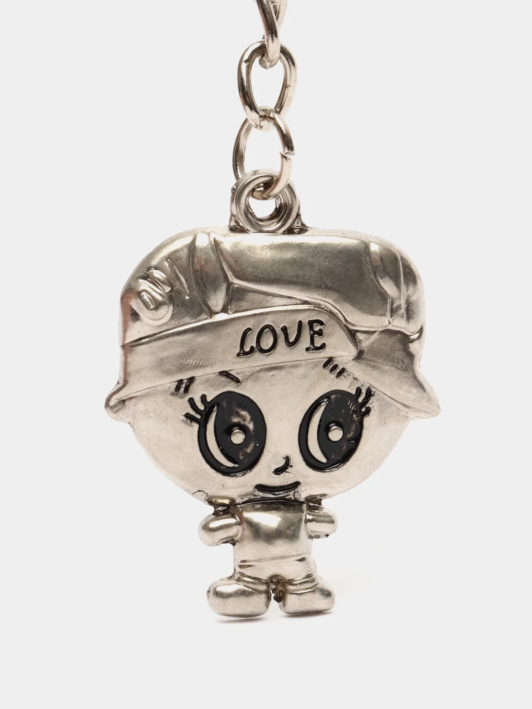 Серый брелки парные металлические LOVE YOU