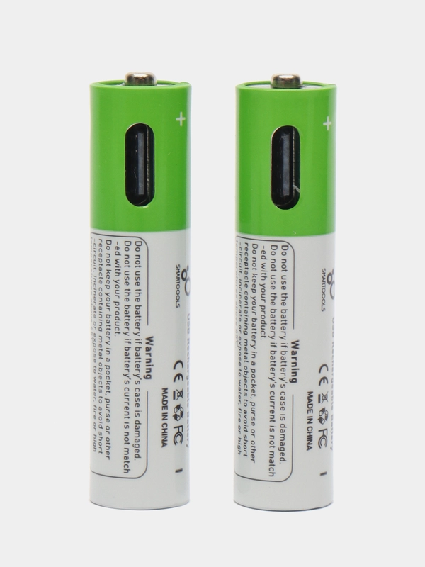 Аккумуляторные батарейки, с зарядкой от USB, мизинчиковые ААА, 1,5 В