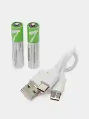 Аккумуляторные батарейки, с зарядкой от USB, мизинчиковые ААА, 1,5 В