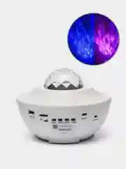 Белый ночник-светильник, проектор звездного неба с пультом и Bluetooth колонкой