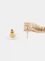 Золотой серьги со стразами