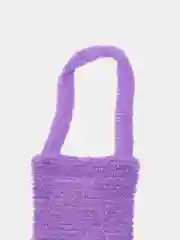Фиолетовый мочалка с ручками для тела, банная, массажная, двустороняя