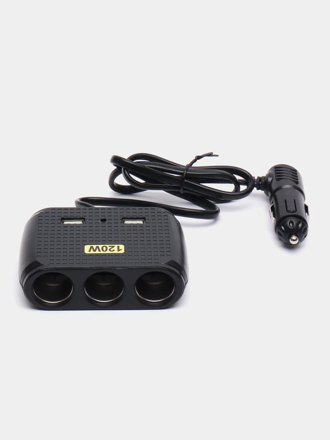Разветвитель прикуривателя (№1512) 3 входа +  2 USB 3.1А с проводом 12v/24v