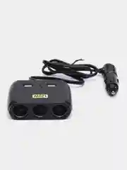 Разветвитель прикуривателя (№1512) 3 входа +  2 USB 3.1А с проводом 12v/24v