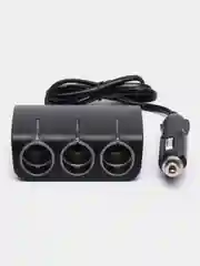 Разветвитель прикуривателя (№1521) 3 входа c LED подсветкой с проводом 12v/24v