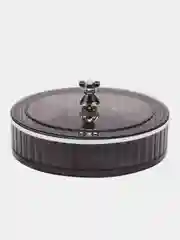 Черный менажница с крышкой