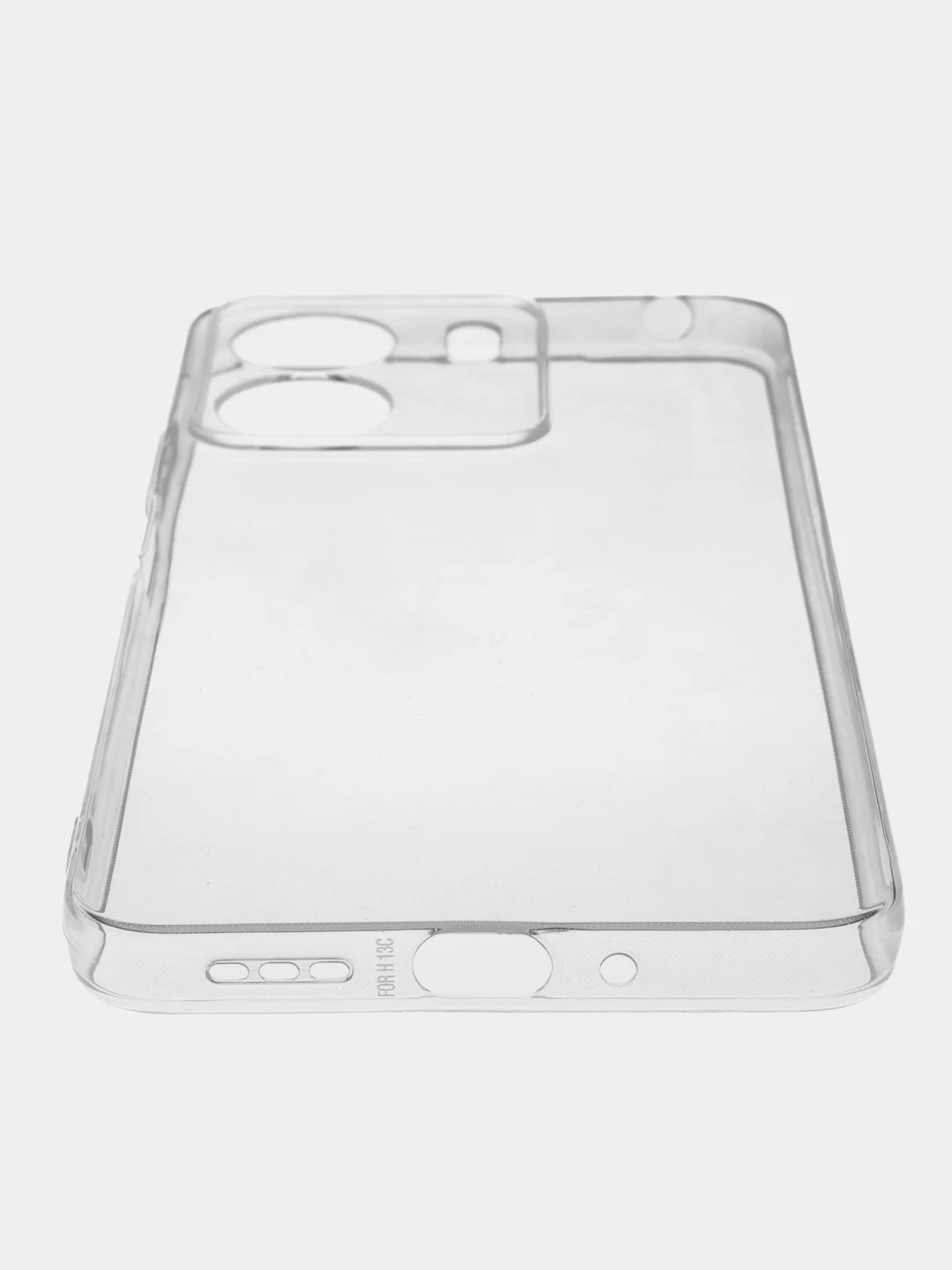 Прозрачный чехол для Poco C65, Xiaomi Redmi 13C матовый/прозрачный BROSCORP силиконовый, защита камер