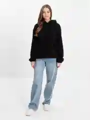 Черный толстовка женская в виде мишки OVERSIZE, худи женское тедди