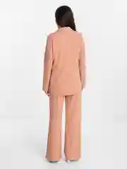 Бежевый костюм BLAZER классический, с прямыми брюками, женский
