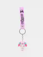 Бордовый брелок My Melody, Kuromi, Sinnamoroll, Hello Kitty