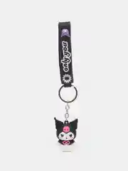 Тёмно-розовый брелок My Melody, Kuromi, Sinnamoroll, Hello Kitty
