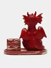 Красный подарочный набор Дракон и свеча
