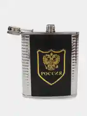 Кейс деревянный с флягой, рюмками, открывашкой и шахматами