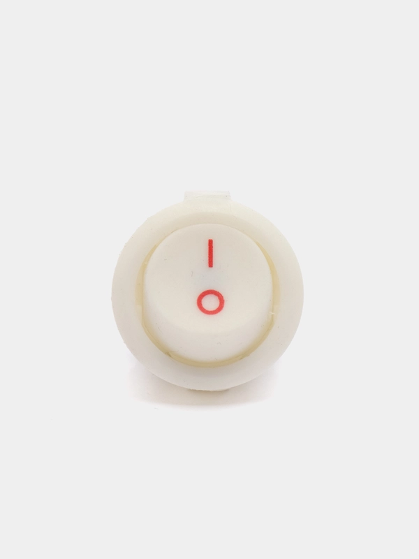 Переключатель KCD5-05 on-off 3A 250V (2 контакта) белый d=15мм