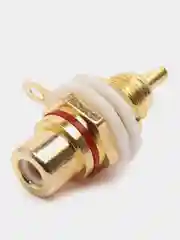 Гнездо на корпус RCA (тюльпан) металл желтый с изолятором