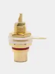 Гнездо на корпус RCA (тюльпан) металл желтый с изолятором