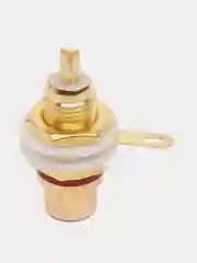 Гнездо на корпус RCA (тюльпан) металл желтый с изолятором