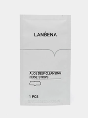 Lanbena Полоска-пластырь для глубокого очищения носа с алоэ вера