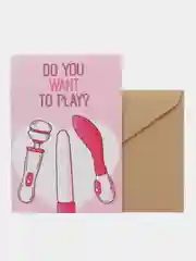 Открытка "Do you want to play?"