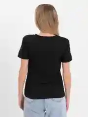Черный футболка женская