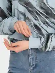 Голубой топ женский, худи толстовка