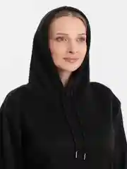 Черный худи унисекс, оверсайз