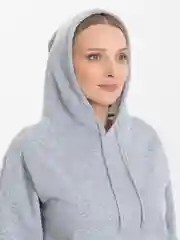 Белый худи унисекс, оверсайз
