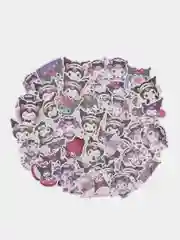 Индиго наклейки для стикербомбинга, Kuromi, Melody, Hello Kitty, Sinnamoroll. Стикерпак, Куроми