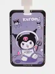 Алый бейдж пластиковый Куроми, MY MELODY, лента с принтом (карта 8,5*5,5см)