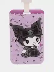 Бежевый бейдж пластиковый Куроми, MY MELODY, лента с принтом (карта 8,5*5,5см)