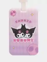 Бордовый бейдж пластиковый Куроми, MY MELODY, лента с принтом (карта 8,5*5,5см)
