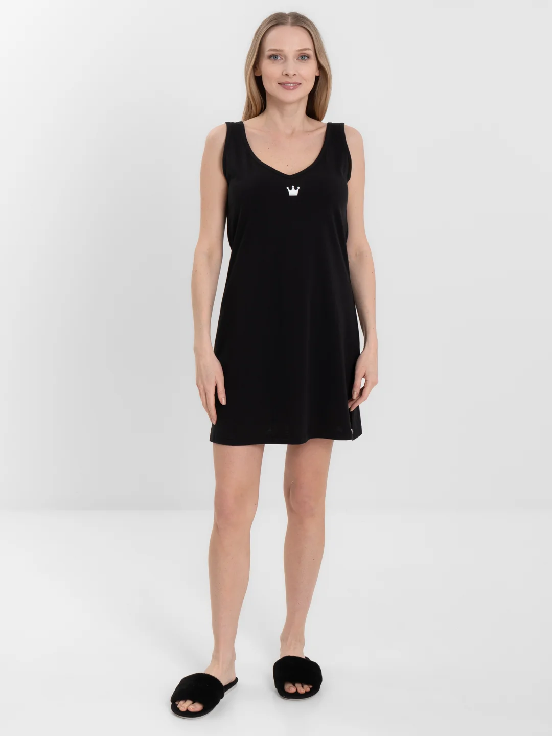 Ночная сорочка корона КС1509П2 чёрный, KLERY