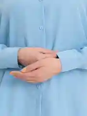 Небесно-голубой рубашка женская