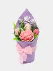 Конфетный букет мыла ручной работы. Букет из пенных роз на 1 сентября