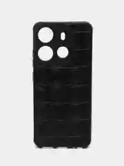 Черный чехол для Infinix Smart 7 / Spark Go 2023, Pop 7, 7 Pro, Смарт 7, силиконовый, под кожу
