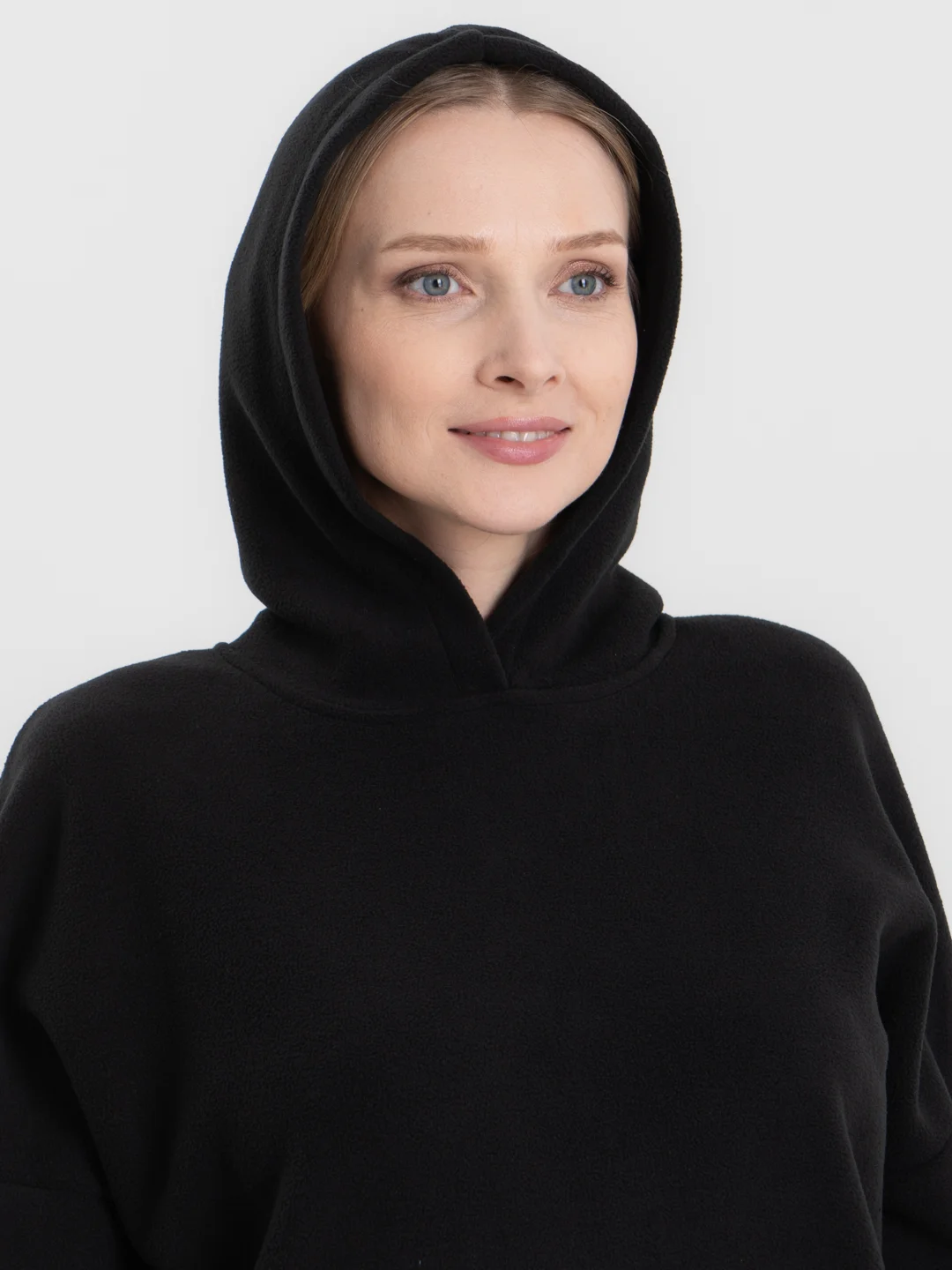 Хром костюм женский двойка: худи и штаны, свободный крой, штаны на резинке