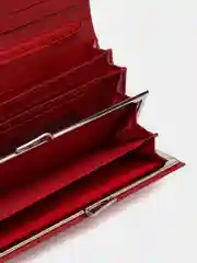 Красный женский кошелек из натуральной кожи
