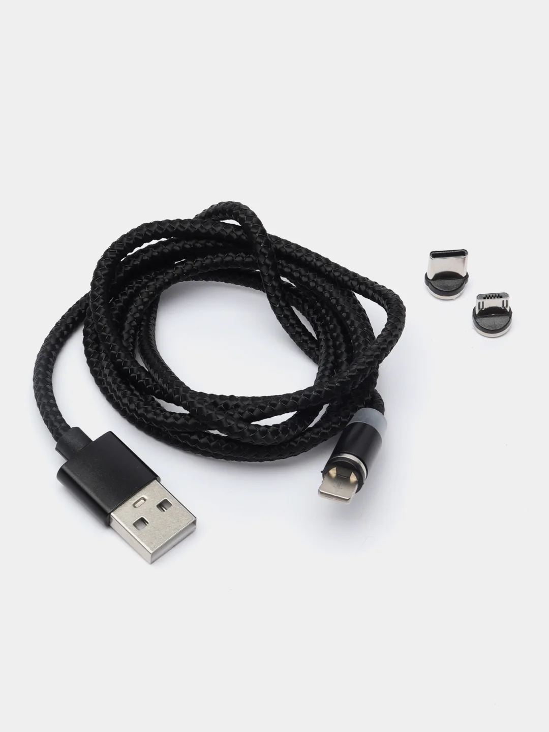 Серый магнитный USB-кабель для зарядки телефона