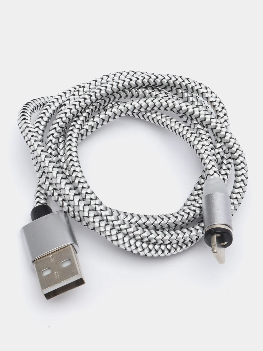 Серый магнитный USB-кабель для зарядки телефона