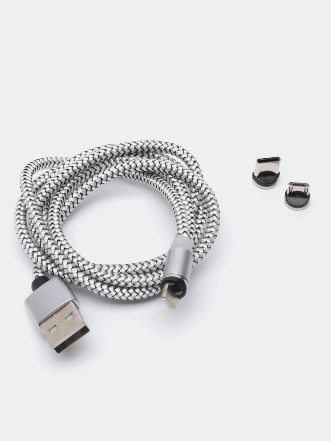 Серый магнитный USB-кабель для зарядки телефона