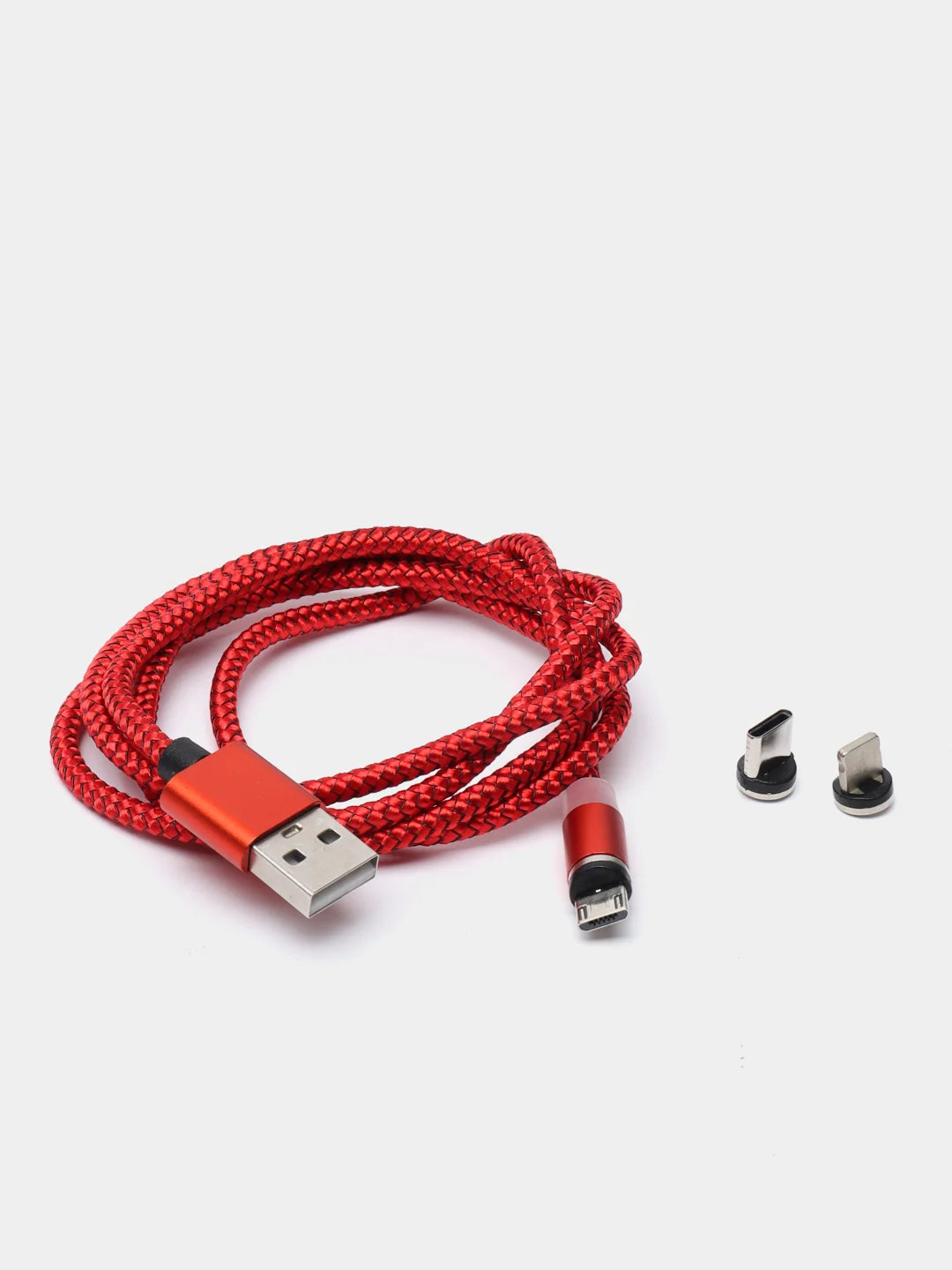 Красный магнитный USB-кабель для зарядки телефона