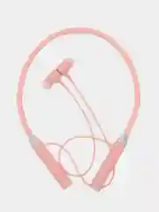 Розовый беспроводные наушники Bluetooth спортивные на шею с микрофоном игровые
