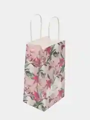 Розовый пакет подарочный мини крафт Love, 12 х 21 х 9 см